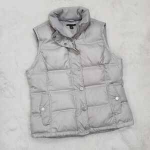 Tommy Hilfiger Down Puffer Vest Light Gray Size Medium